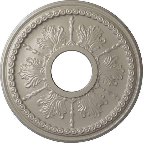 Ekena Millwork Tirana Ceiling Medallion (Fits Canopies up to 4 3/4"), 13 7/8"OD x 3 3/4"ID x 1 1/4"P, Pearl White CM13TIPWS - main